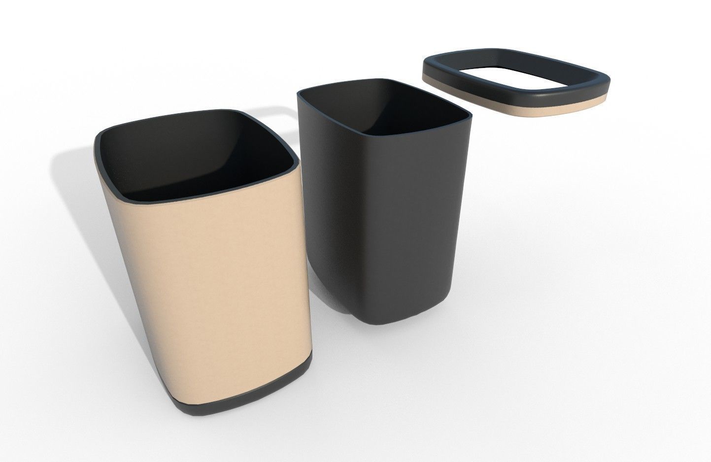 Trashbin M01 Low-poly 3D model_2