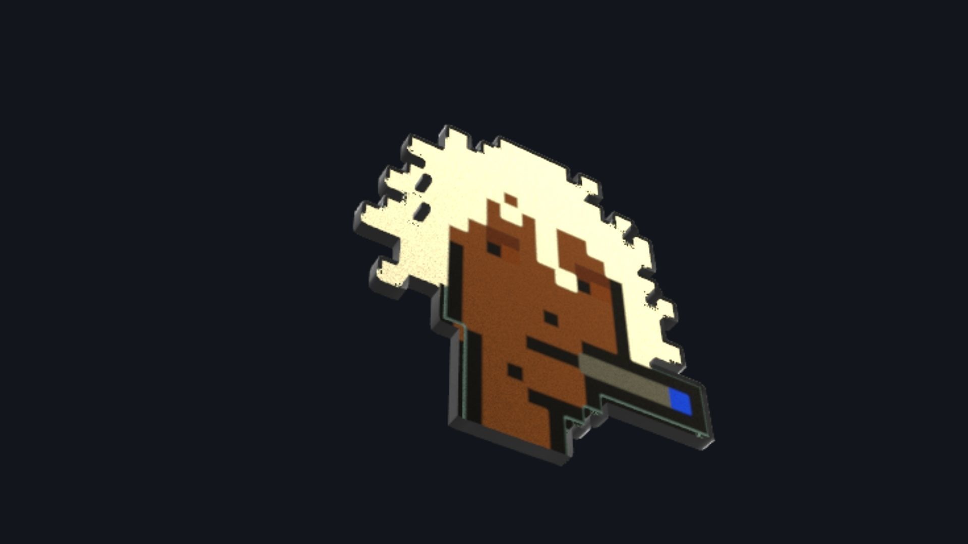 Cryptopunks Crypto Bitcoin Coin NFT 0418 3D model_2