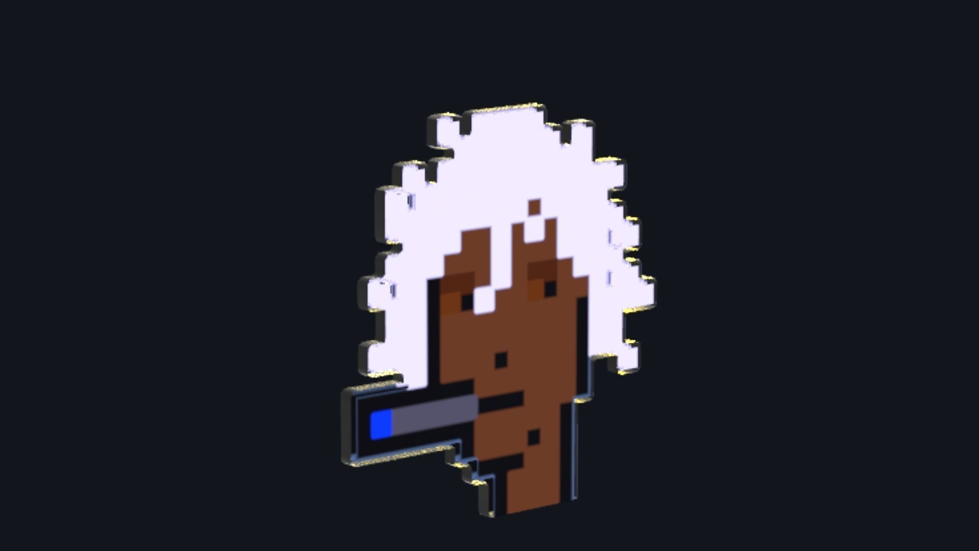 Cryptopunks Crypto Bitcoin Coin NFT 0418 3D model_6