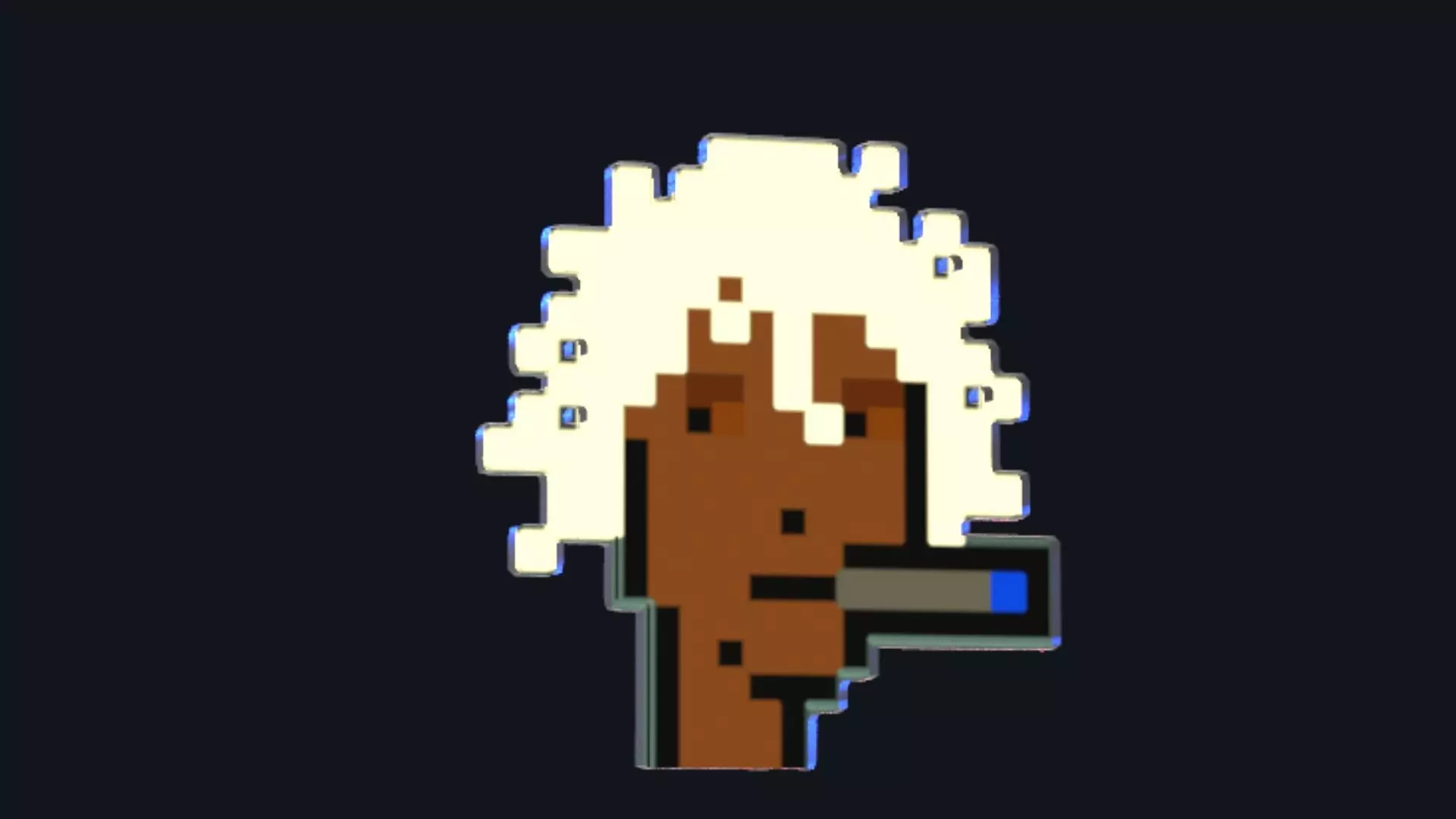 Cryptopunks Crypto Bitcoin Coin NFT 0418 3D model_0