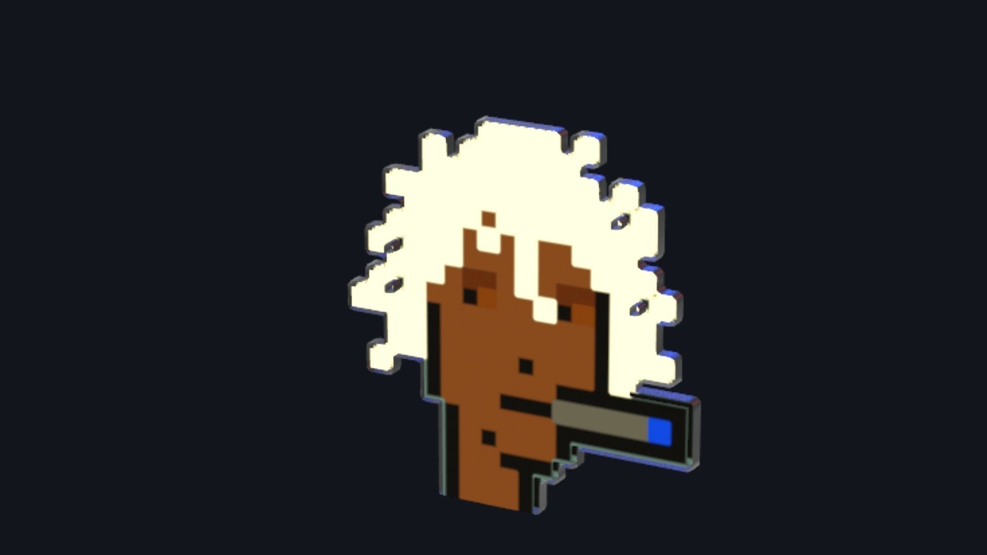 Cryptopunks Crypto Bitcoin Coin NFT 0418 3D model_4