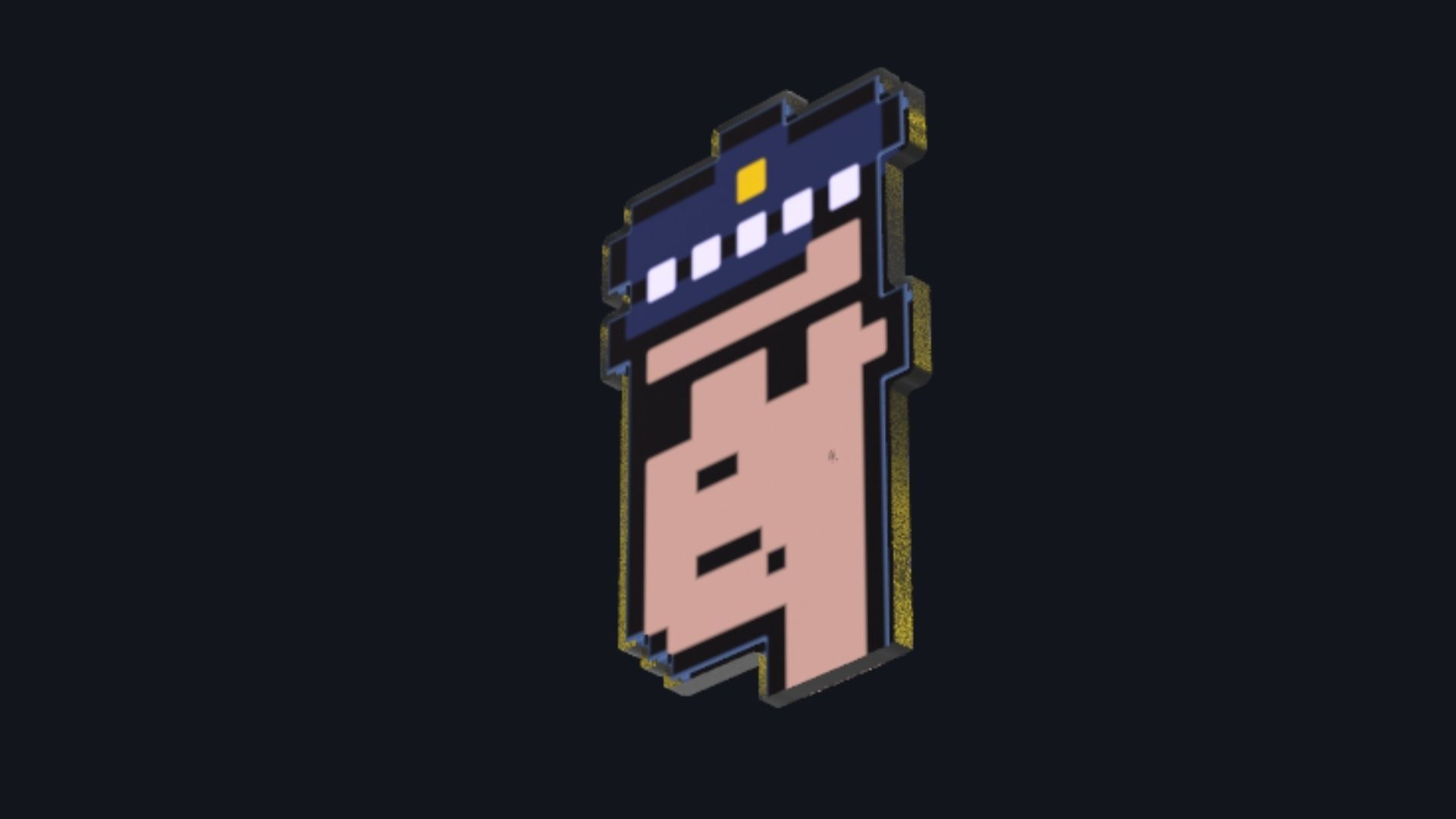 Cryptopunk Crypto Bitcoin Coin NFT 0415 3D model_5