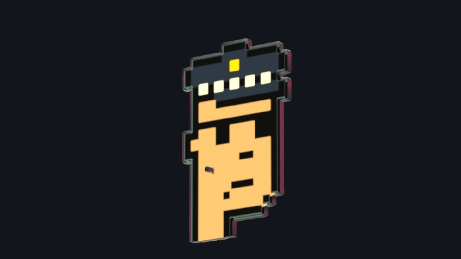 Cryptopunk Crypto Bitcoin Coin NFT 0415 3D model_3