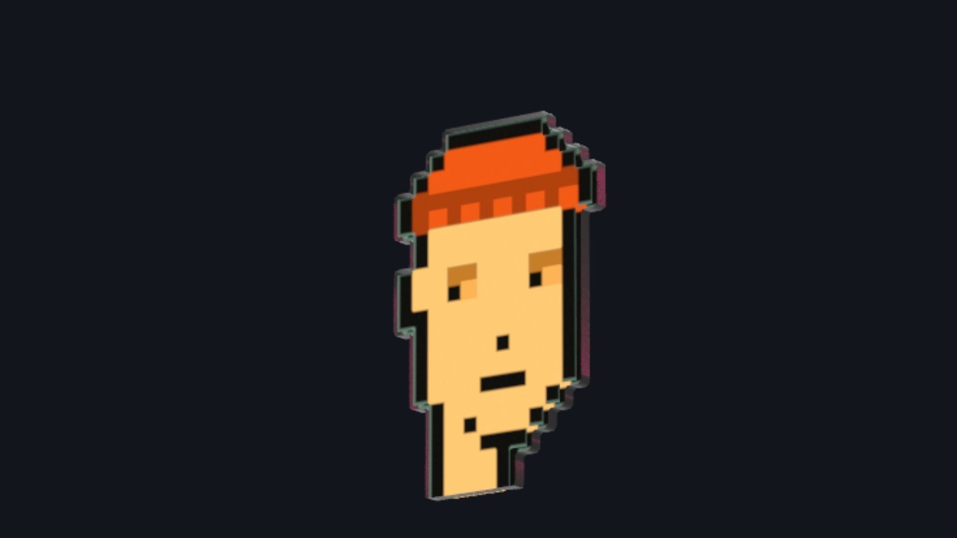 Cryptopunk Crypto Bitcoin Coin NFT 0409 3D model_3