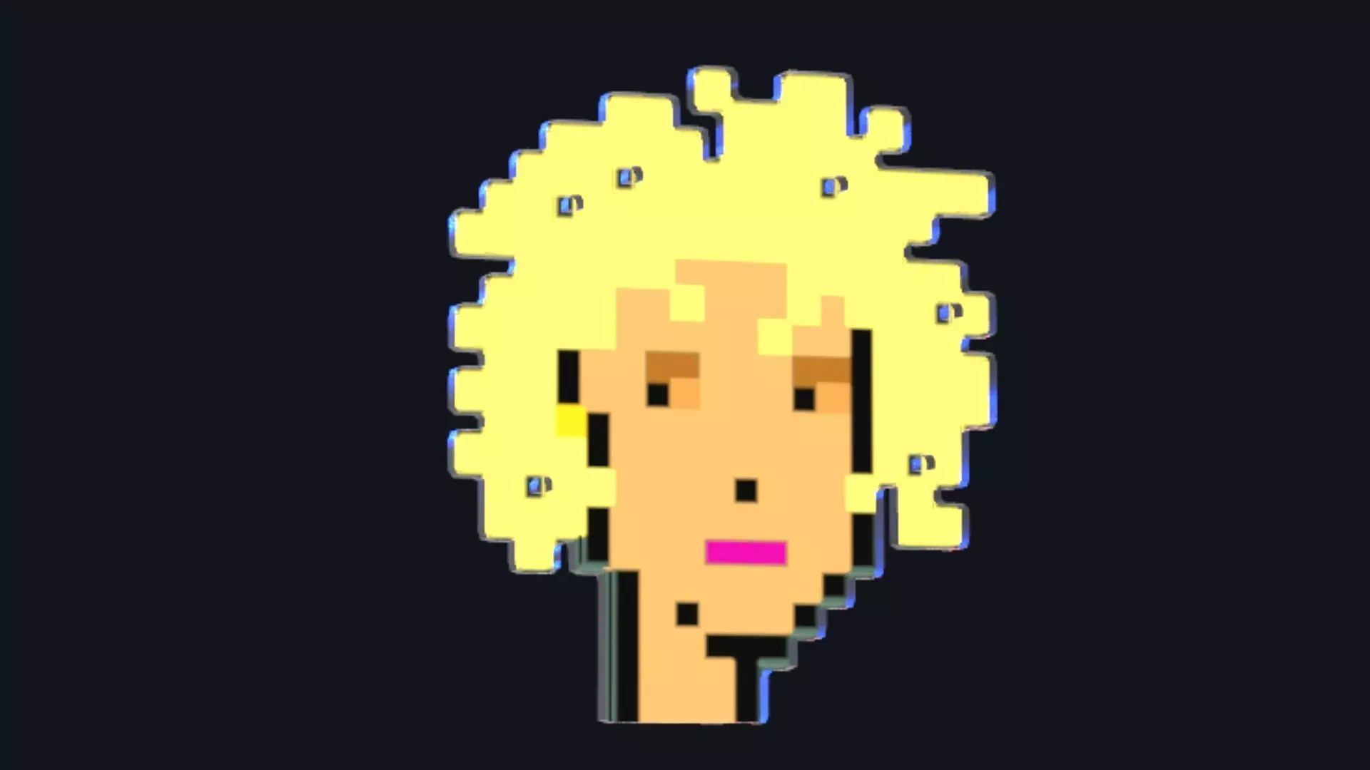 Cryptopunk Crypto Bitcoin Coin NFT 0407 3D model_0