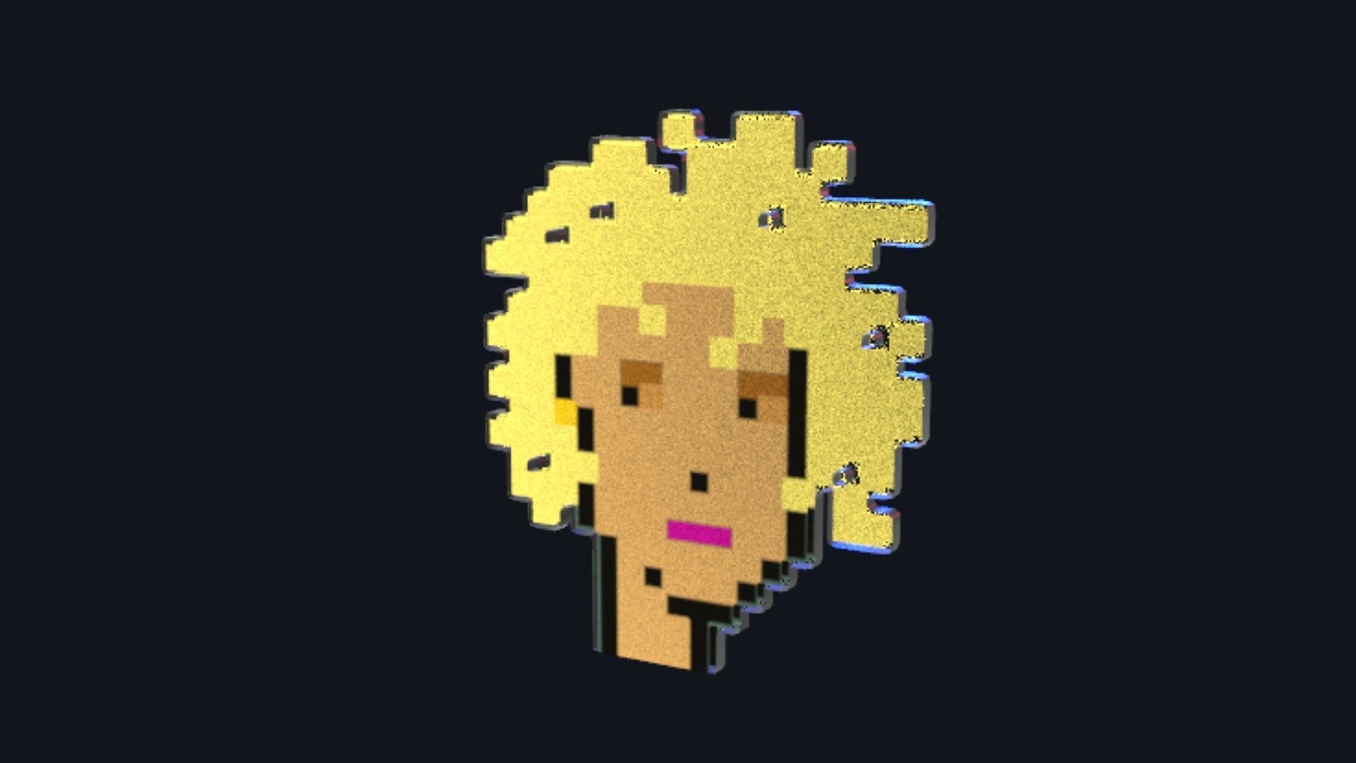 Cryptopunk Crypto Bitcoin Coin NFT 0407 3D model_1