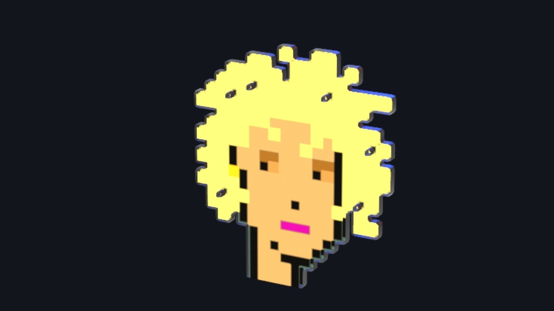 Cryptopunk Crypto Bitcoin Coin NFT 0407 3D model_4