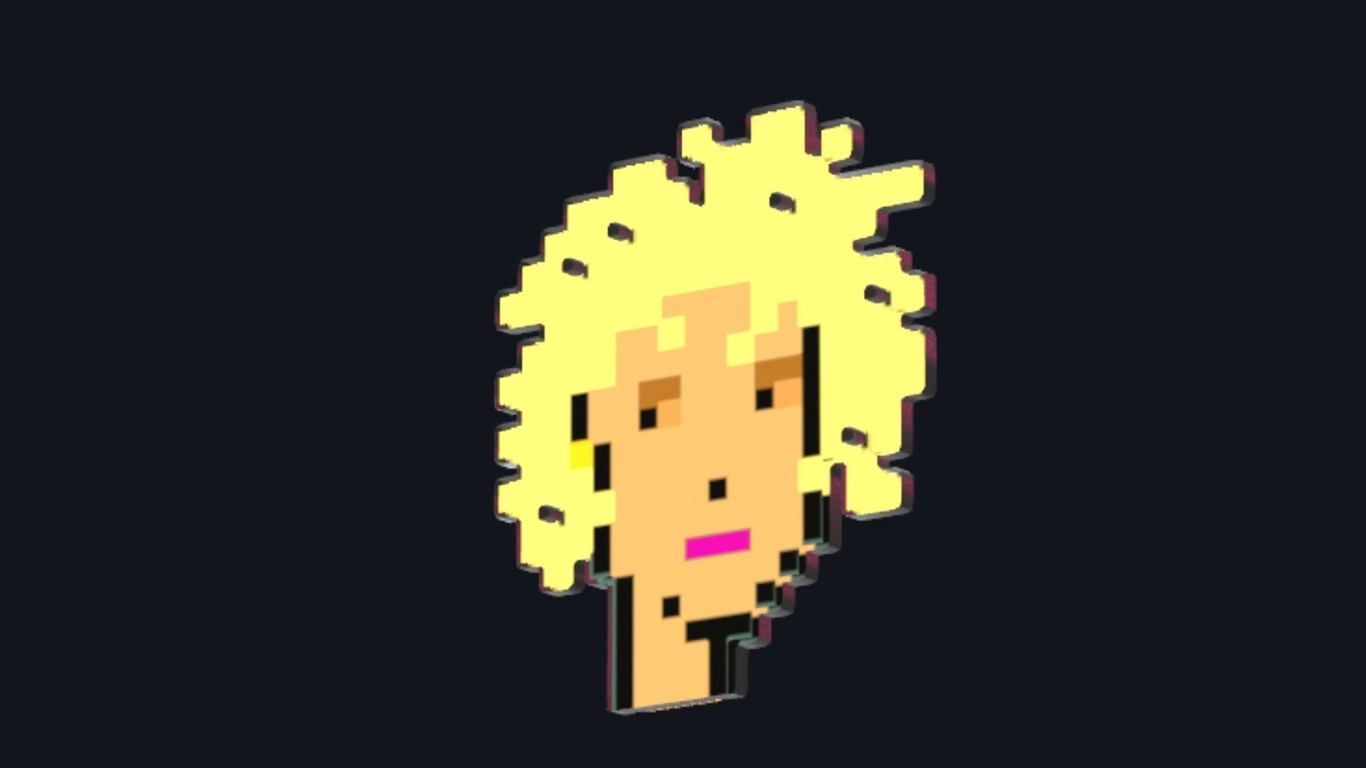 Cryptopunk Crypto Bitcoin Coin NFT 0407 3D model_3