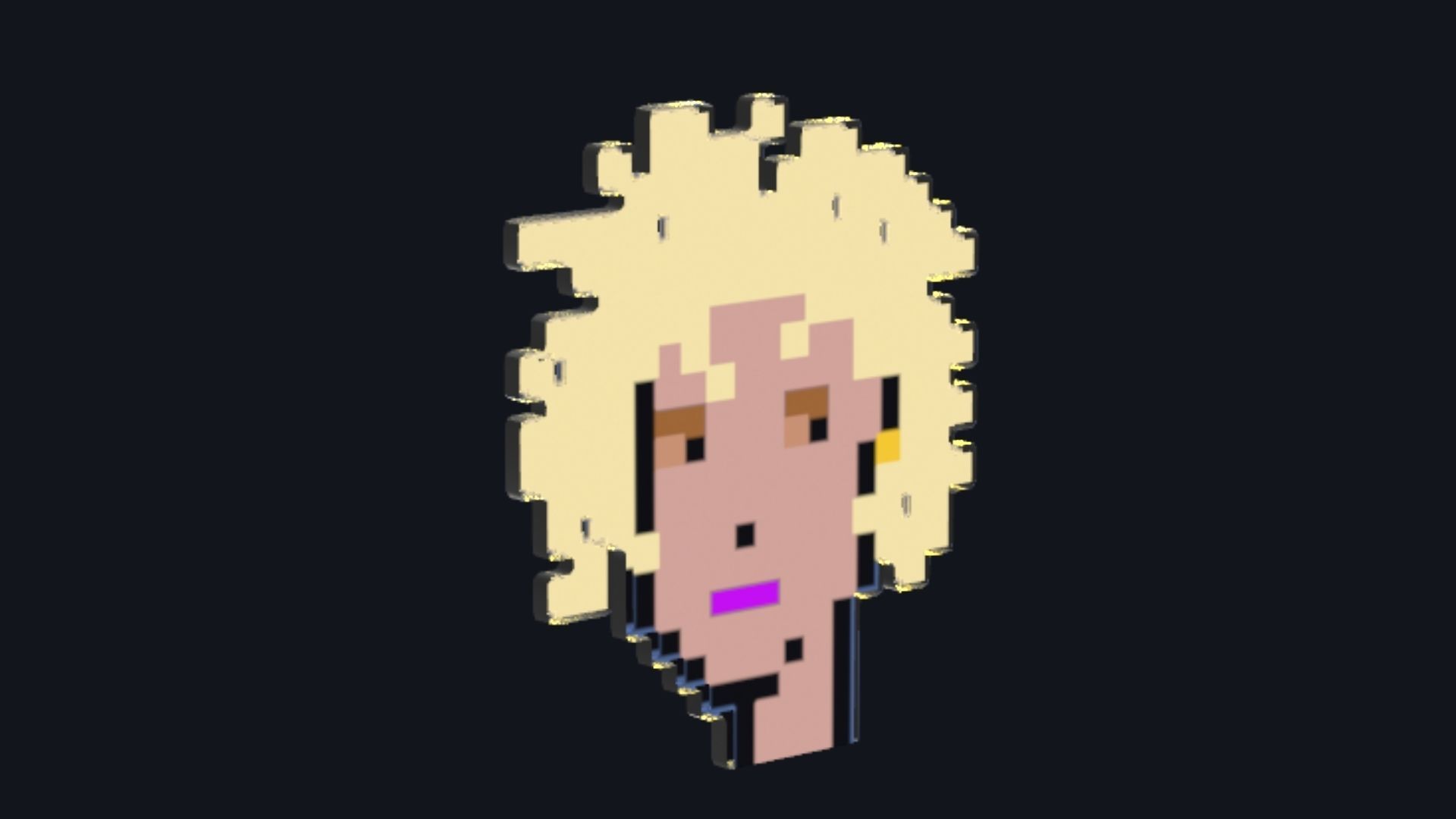 Cryptopunk Crypto Bitcoin Coin NFT 0407 3D model_6