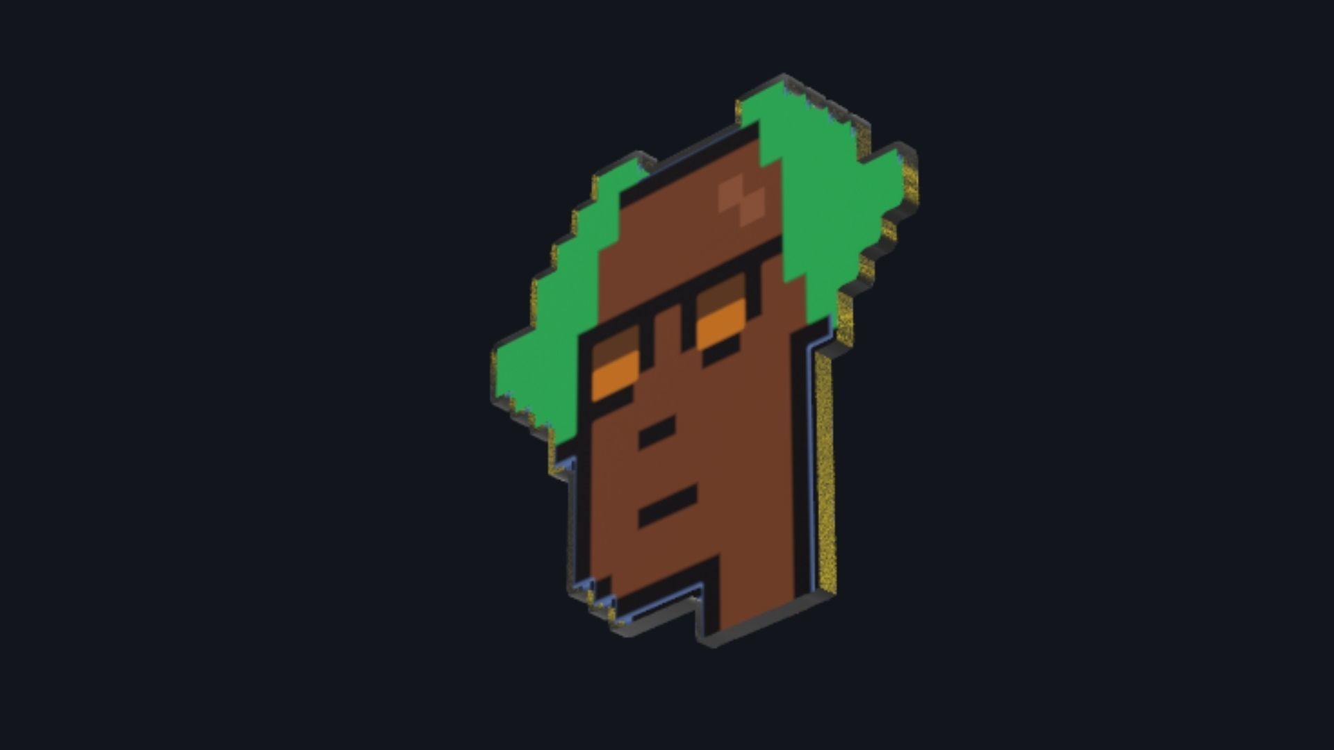 Cryptopunk Crypto Bitcoin Coin NFT 0403 3D model_5