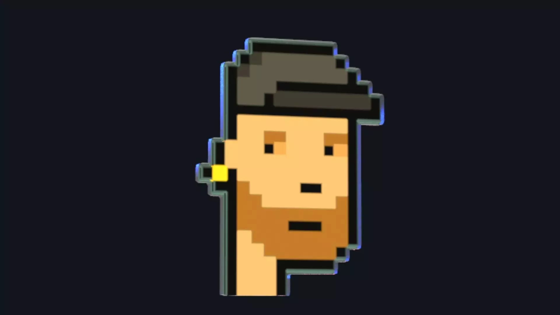 Cryptopunk Crypto Bitcoin Coin NFT 0395 3D model_0