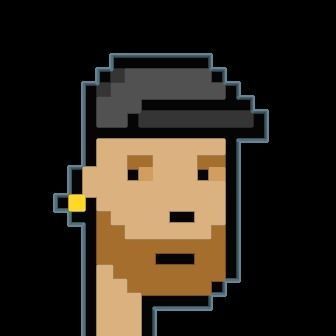 Cryptopunk Crypto Bitcoin Coin NFT 0395 3D model_8