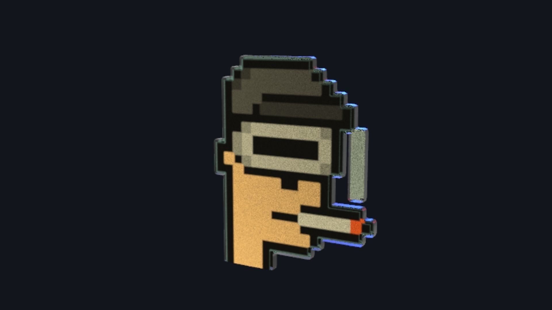 Cryptopunk Crypto Bitcoin Coin NFT 0393 3D model_1