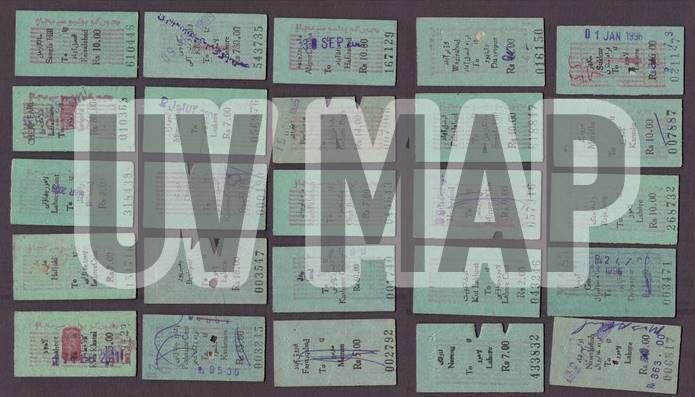 Railway Tickets Low-poly 3D model_1