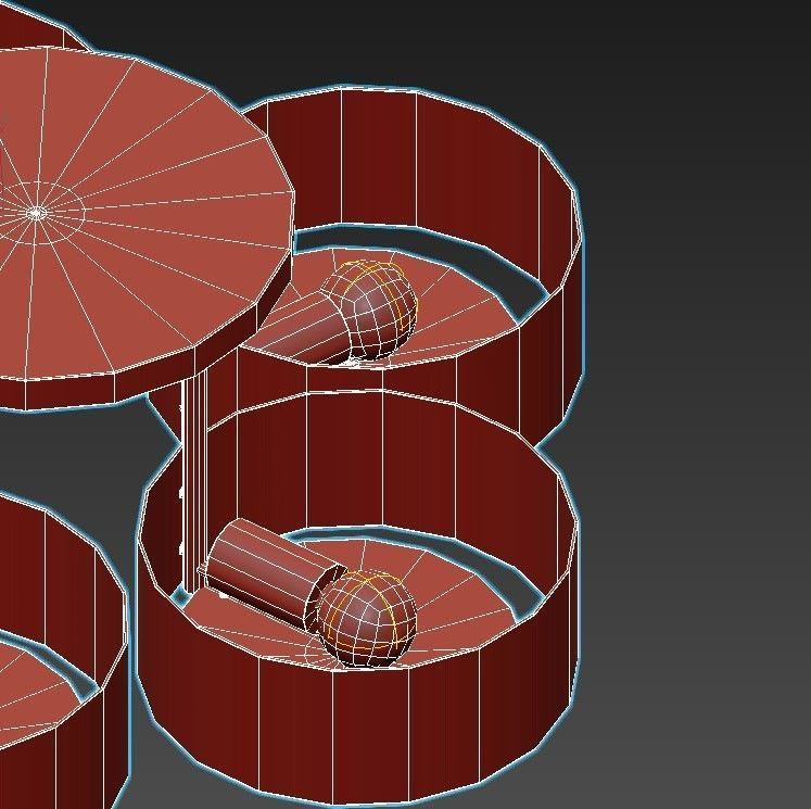 foresta-sl483-352-05 light ceiling fixture - gold 3D model_7