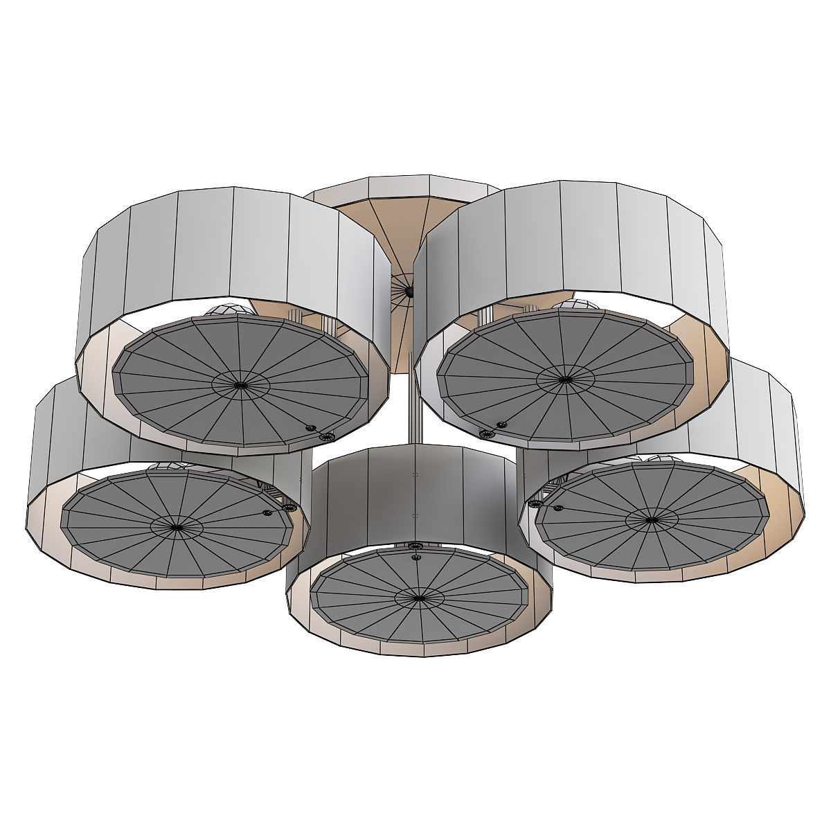 foresta-sl483-352-05 light ceiling fixture - gold 3D model_1