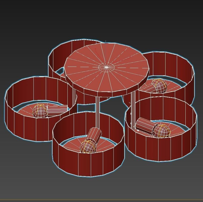 foresta-sl483-352-05 light ceiling fixture - gold 3D model_5