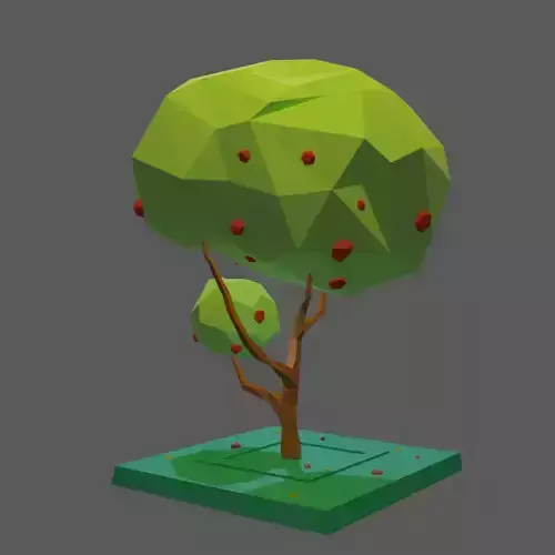 Tree Apple Low poly nature