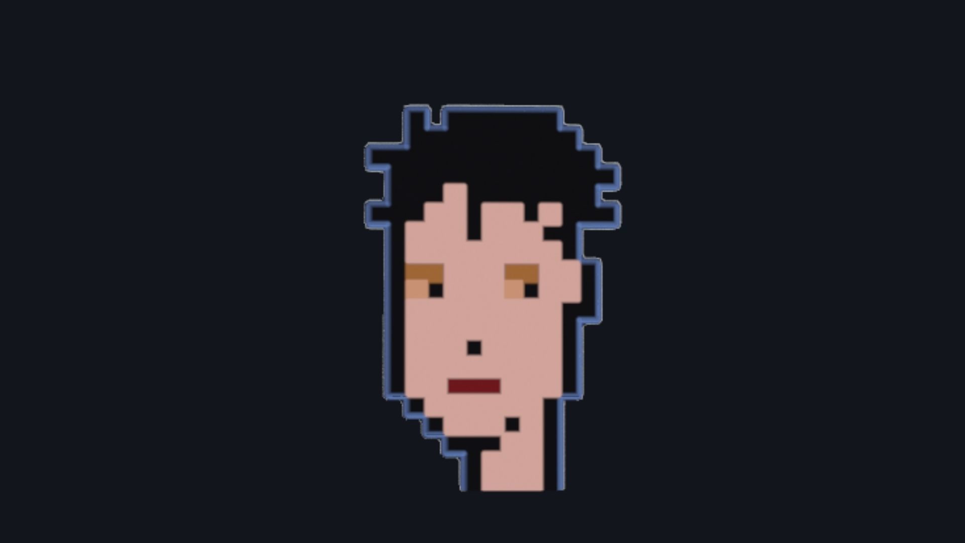 Cryptopunk Crypto Bitcoin Coin NFT 0390 3D model_7