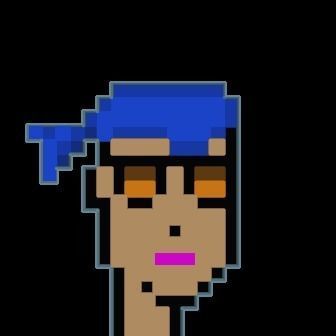 Cryptopunk Crypto Bitcoin Coin NFT 0384 3D model_8