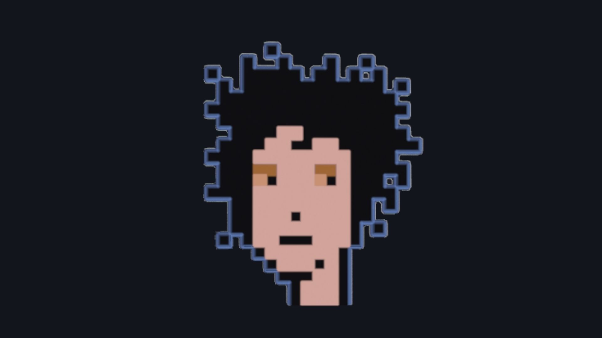 Cryptopunk Crypto Bitcoin Coin NFT 0380 3D model_7