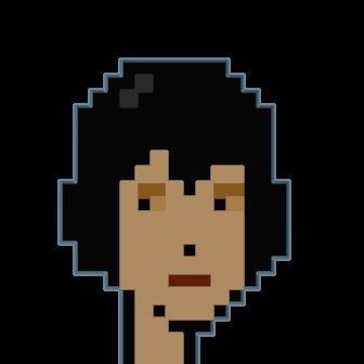 Cryptopunk Crypto Bitcoin Coin NFT 0371 3D model_8