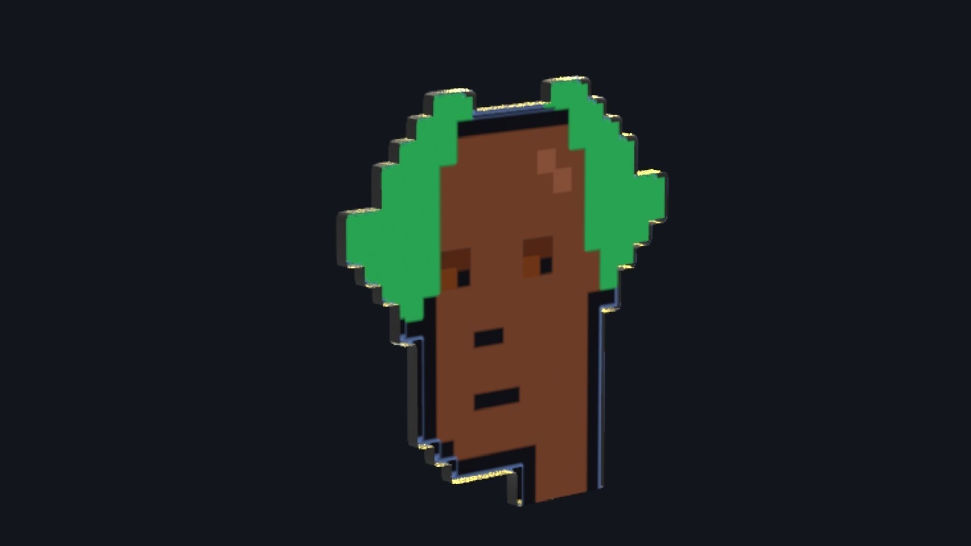 Cryptopunk Crypto Bitcoin Coin NFT 0367 3D model_6