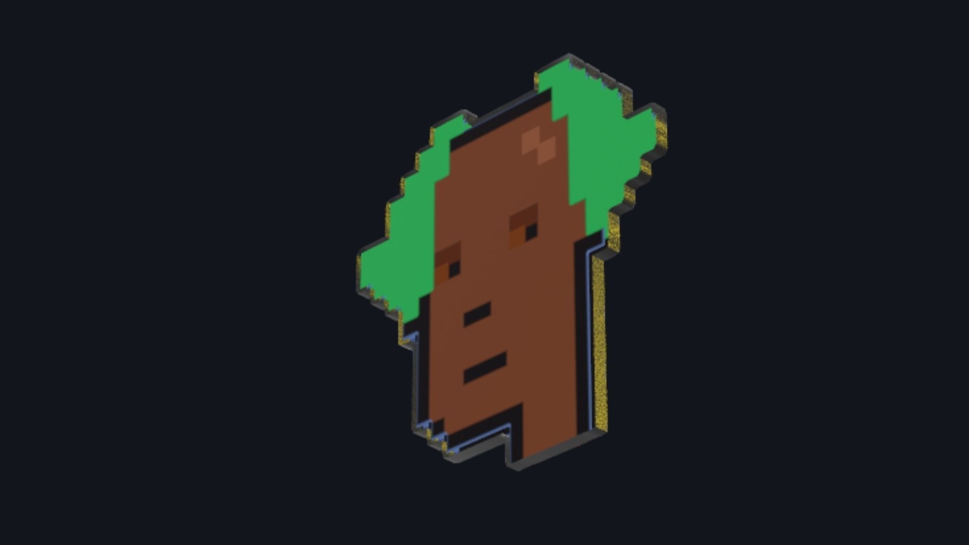 Cryptopunk Crypto Bitcoin Coin NFT 0367 3D model_5