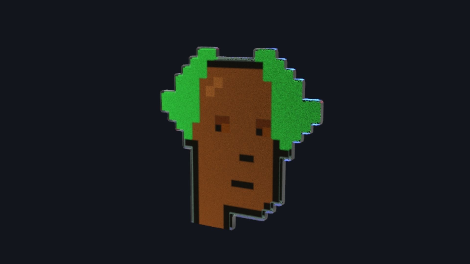 Cryptopunk Crypto Bitcoin Coin NFT 0367 3D model_1