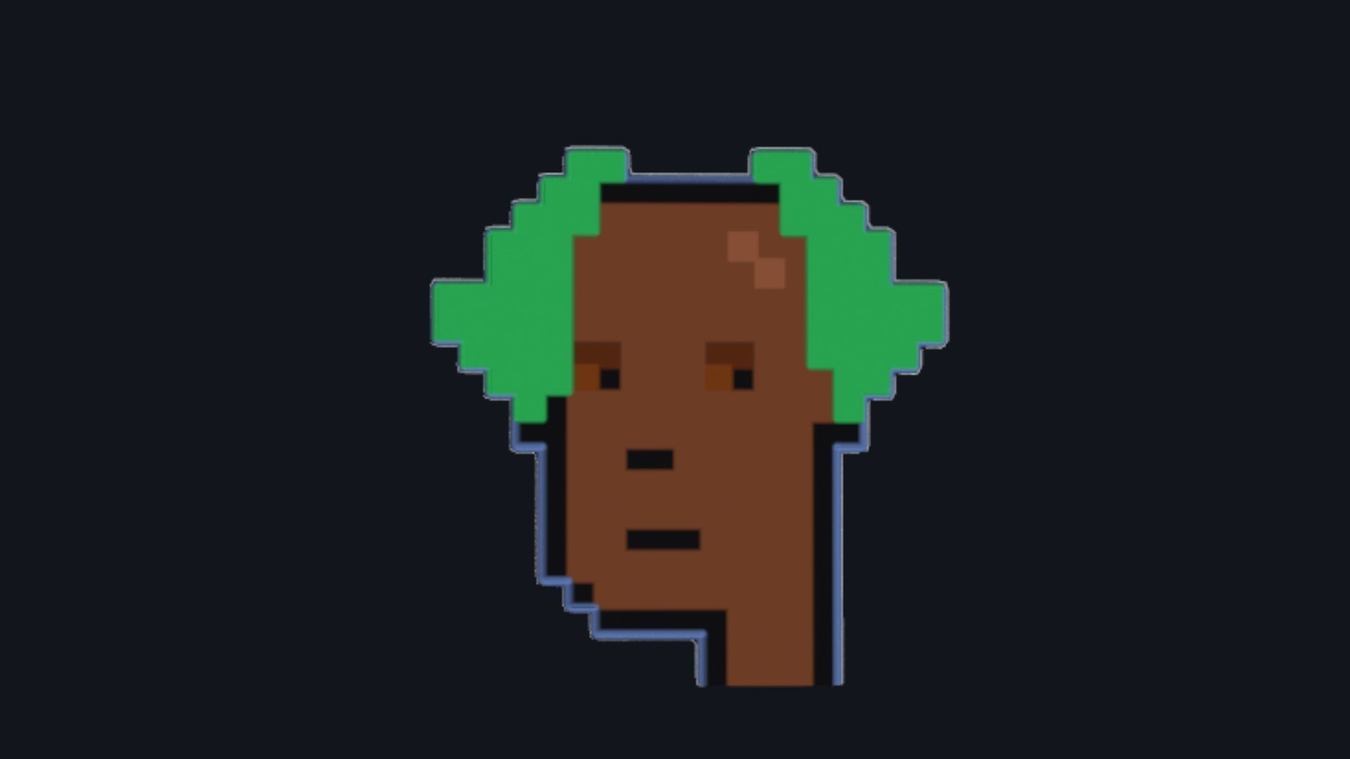 Cryptopunk Crypto Bitcoin Coin NFT 0367 3D model_7