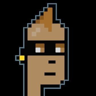 Cryptopunk Crypto Bitcoin Coin NFT 0366 3D model_8