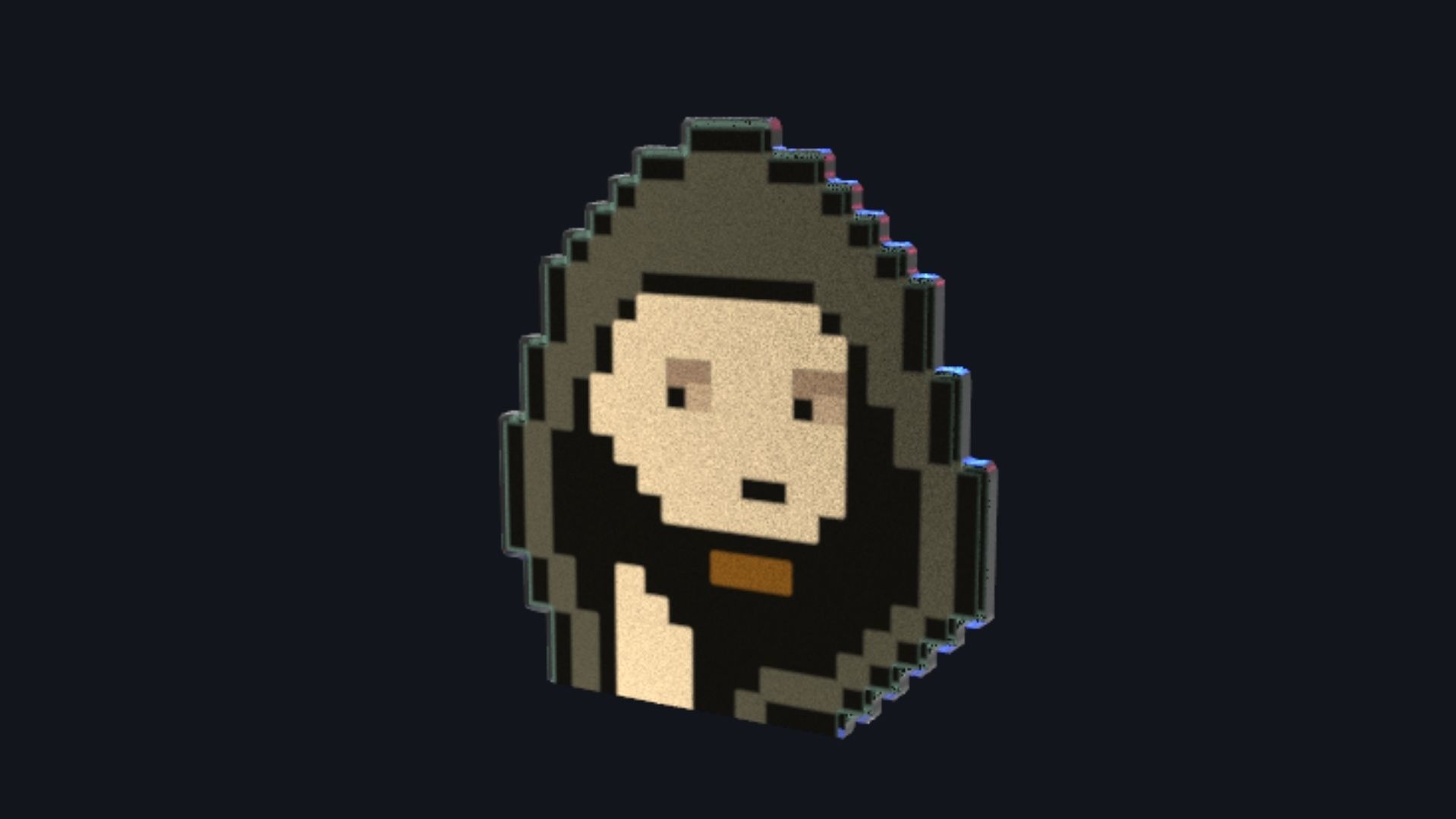 Cryptopunk Crypto Bitcoin Coin NFT 0364 3D model_1