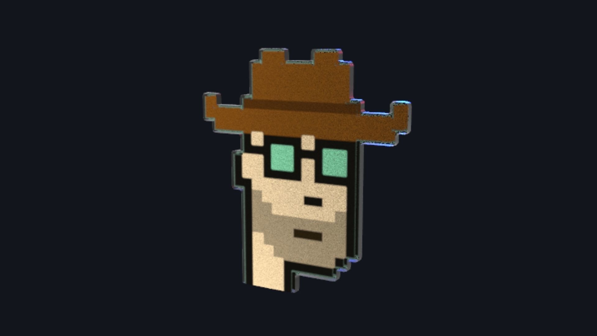 Cryptopunk Crypto Bitcoin Coin NFT 0363 3D model_1