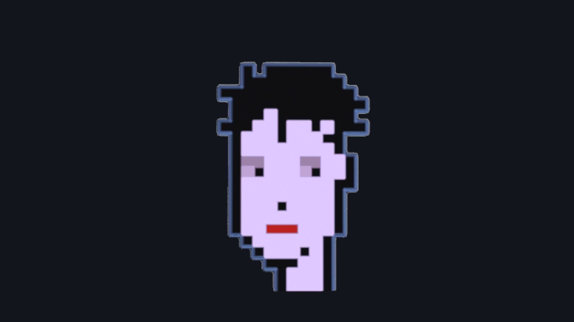 Cryptopunk Crypto Bitcoin Coin NFT 0359 3D model_7