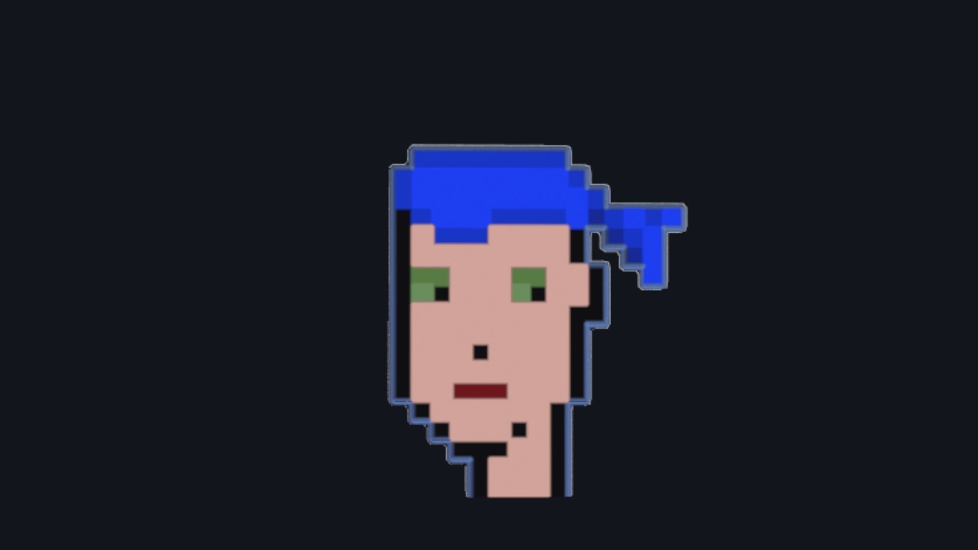 Cryptopunk Crypto Bitcoin Coin NFT 0353 3D model_7