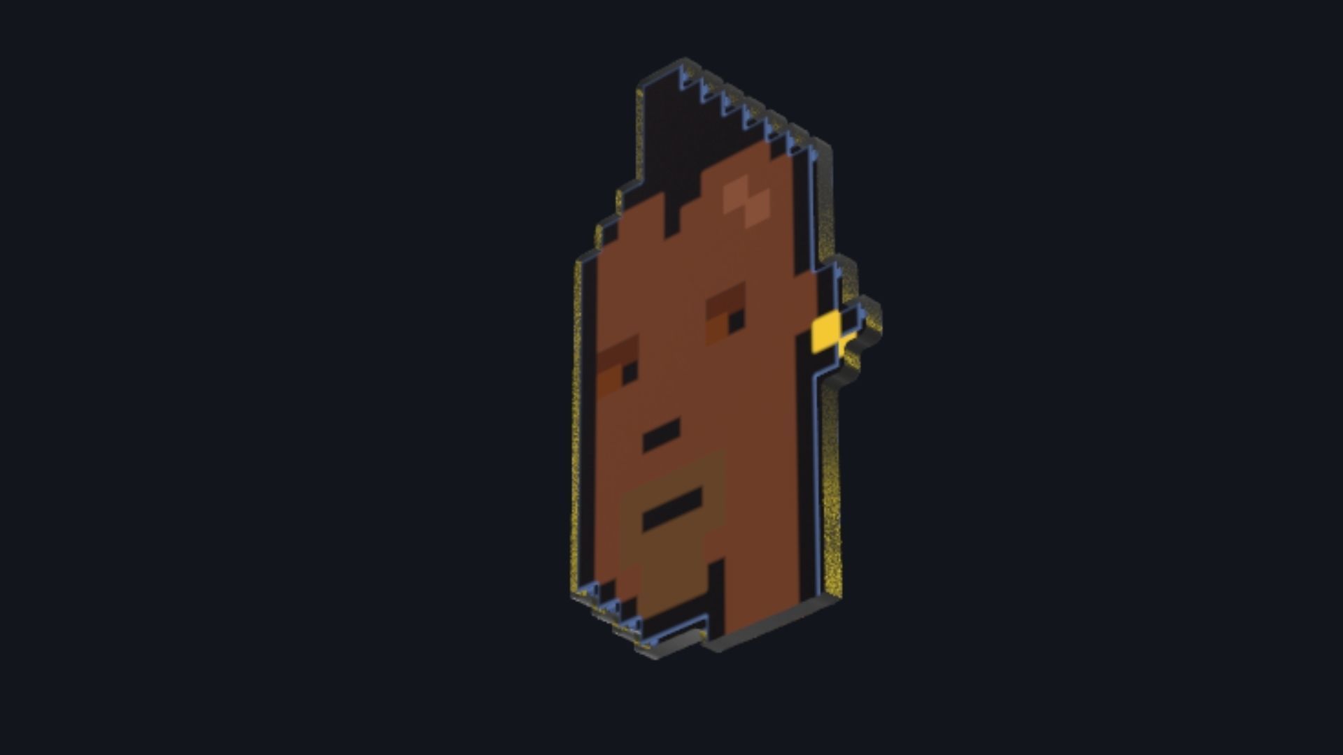 Cryptopunk Crypto Bitcoin Coin NFT 0349 3D model_5