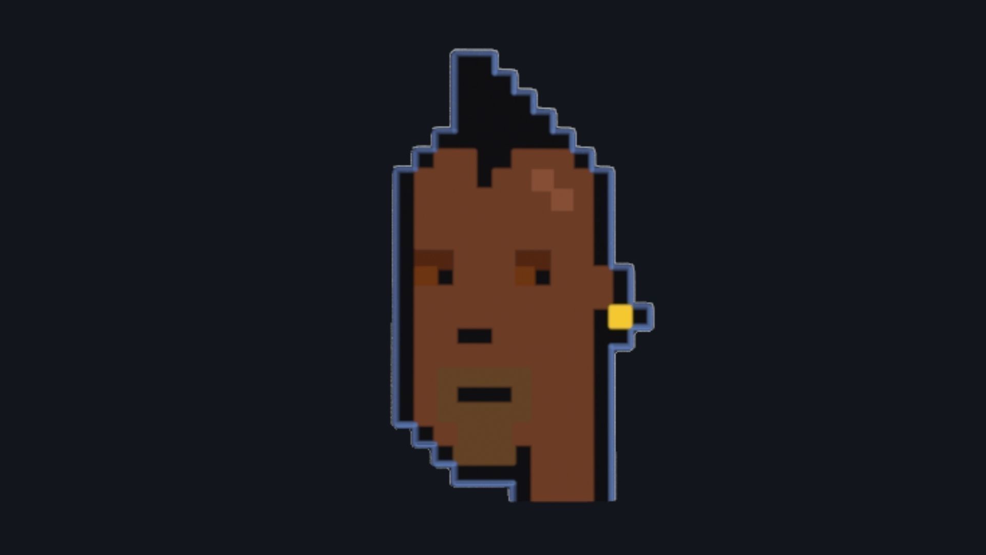 Cryptopunk Crypto Bitcoin Coin NFT 0349 3D model_7