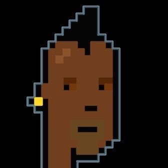 Cryptopunk Crypto Bitcoin Coin NFT 0349 3D model_8