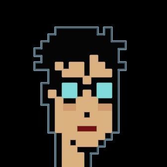 Cryptopunk Crypto Bitcoin Coin NFT 0348 3D model_8