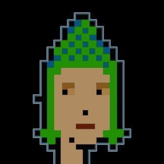 Cryptopunk Crypto Bitcoin Coin NFT 0345 3D model_8