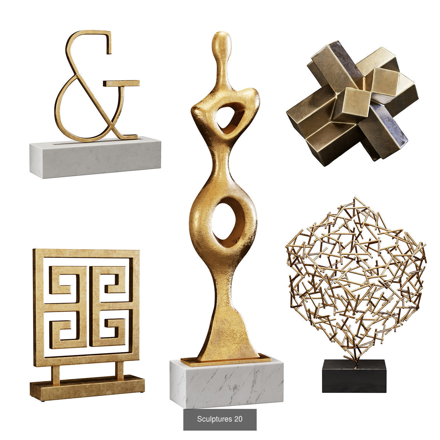 Sculptures Mega Pack 3D Model Collection_42