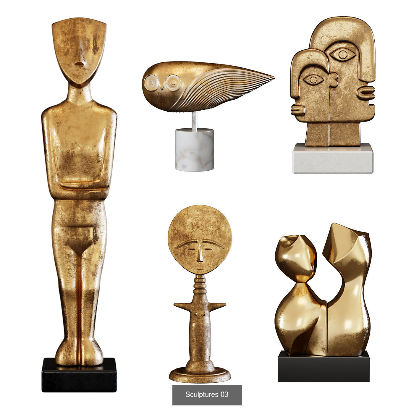 Sculptures Mega Pack 3D Model Collection_8