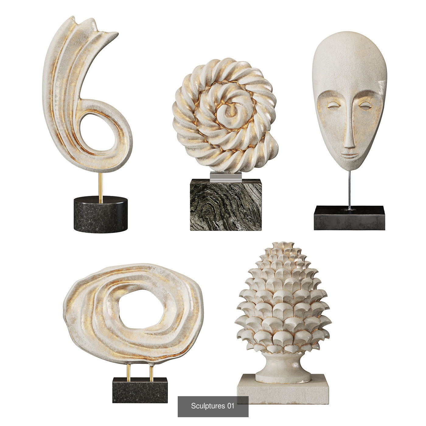 Sculptures Mega Pack 3D Model Collection_4