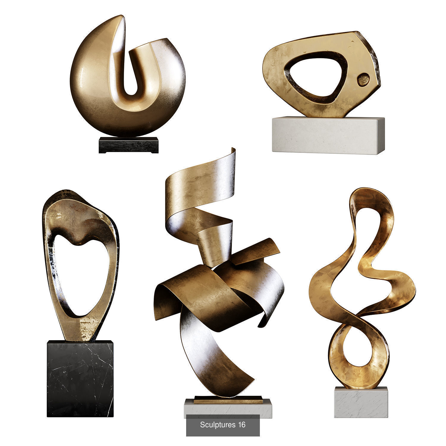 Sculptures Mega Pack 3D Model Collection_34
