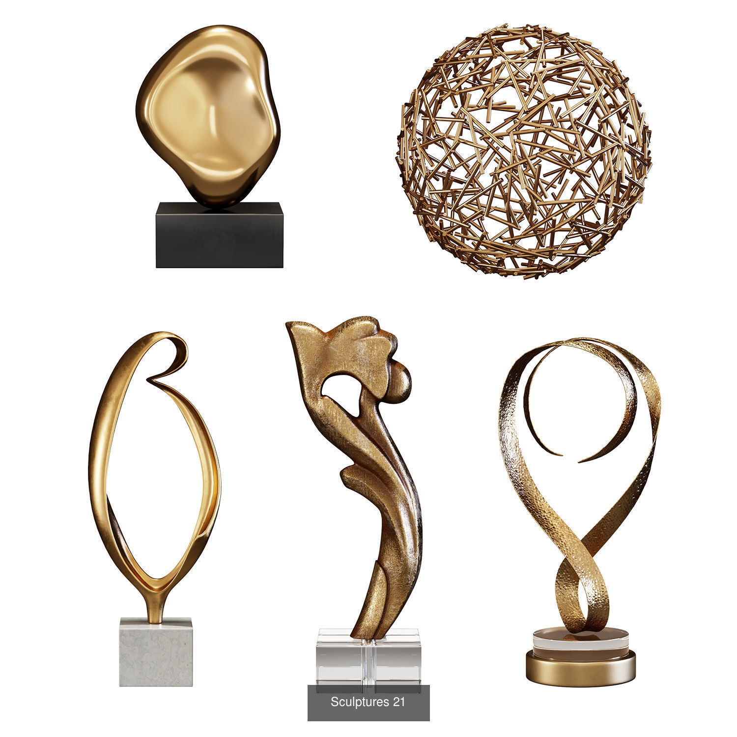 Sculptures Mega Pack 3D Model Collection_44