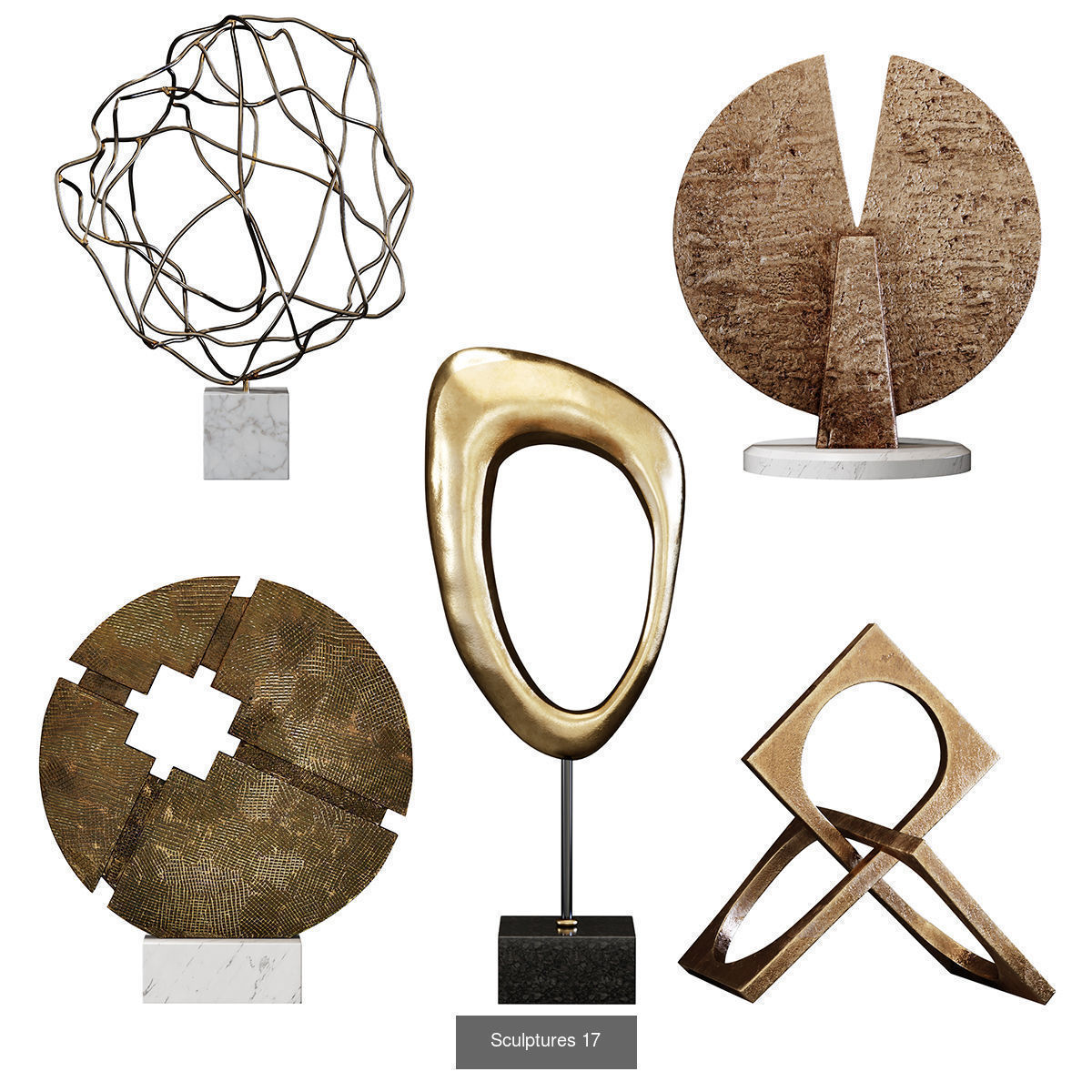 Sculptures Mega Pack 3D Model Collection_36