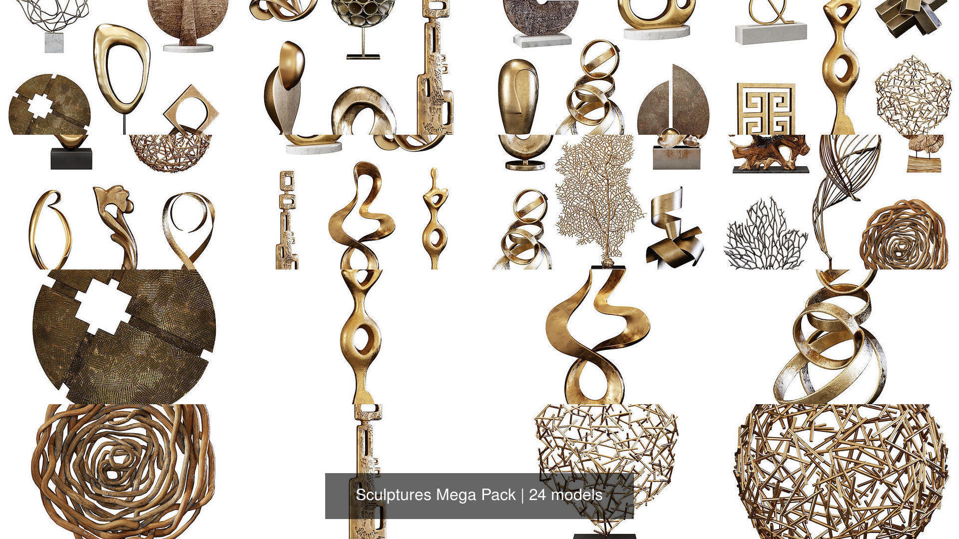 Sculptures Mega Pack 3D Model Collection_2
