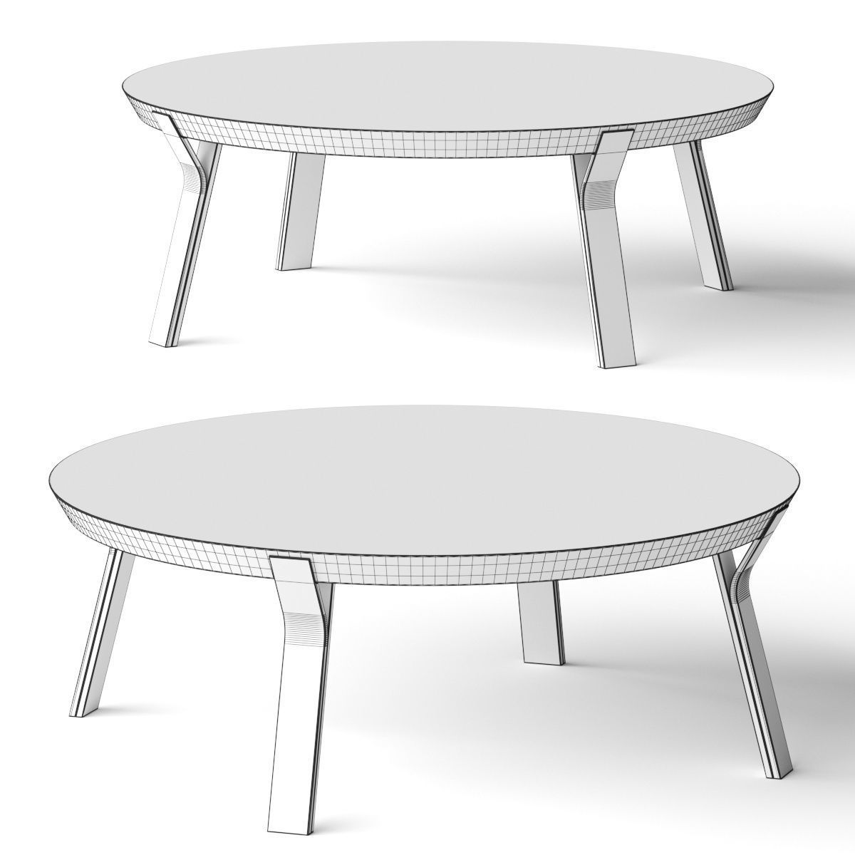 La Forma Solid Coffee Table 3D model_1