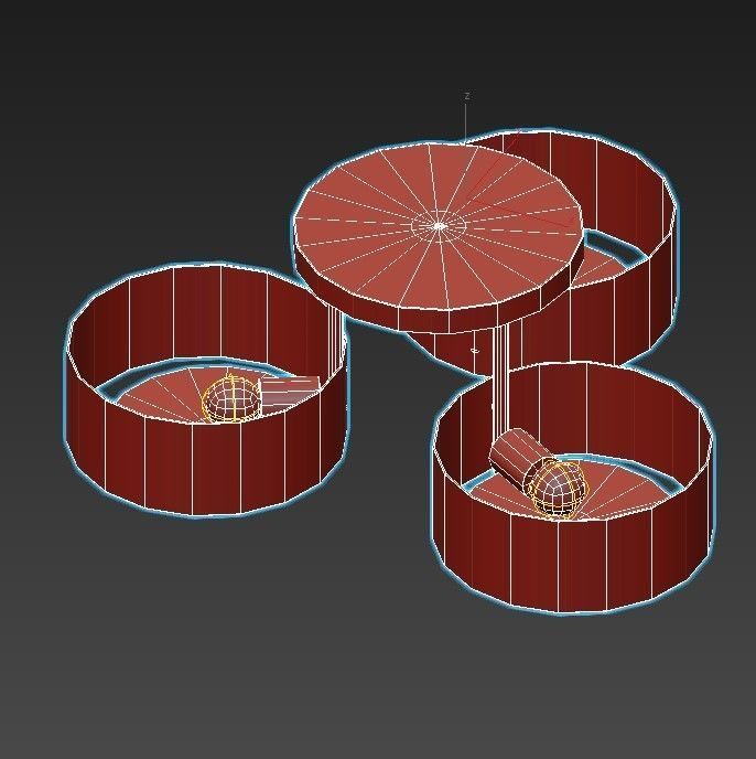 foresta-sl483-502-03 three light ceiling fixture 3D model_6