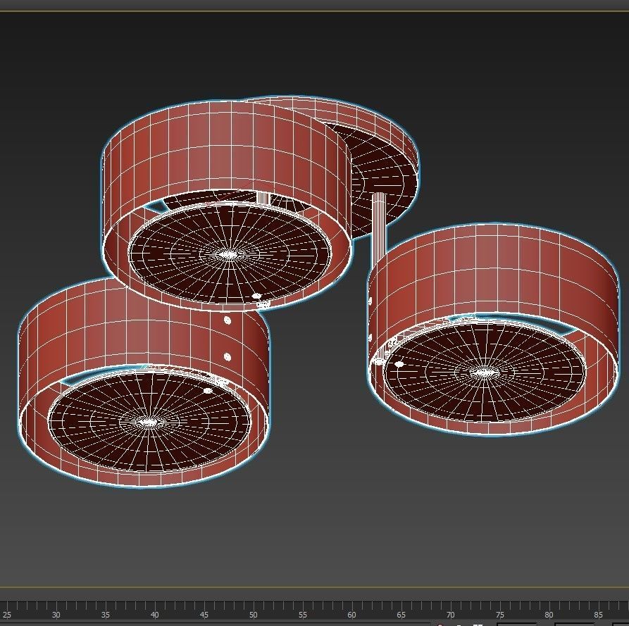 foresta-sl483-502-03 three light ceiling fixture 3D model_3